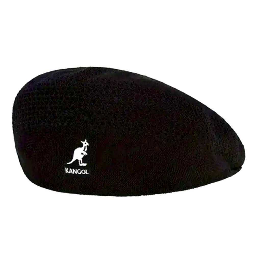 COPY - KANGAROO Mens Black Classic Tropic 504 Ventair Ivy Flat Cap Hat-Black